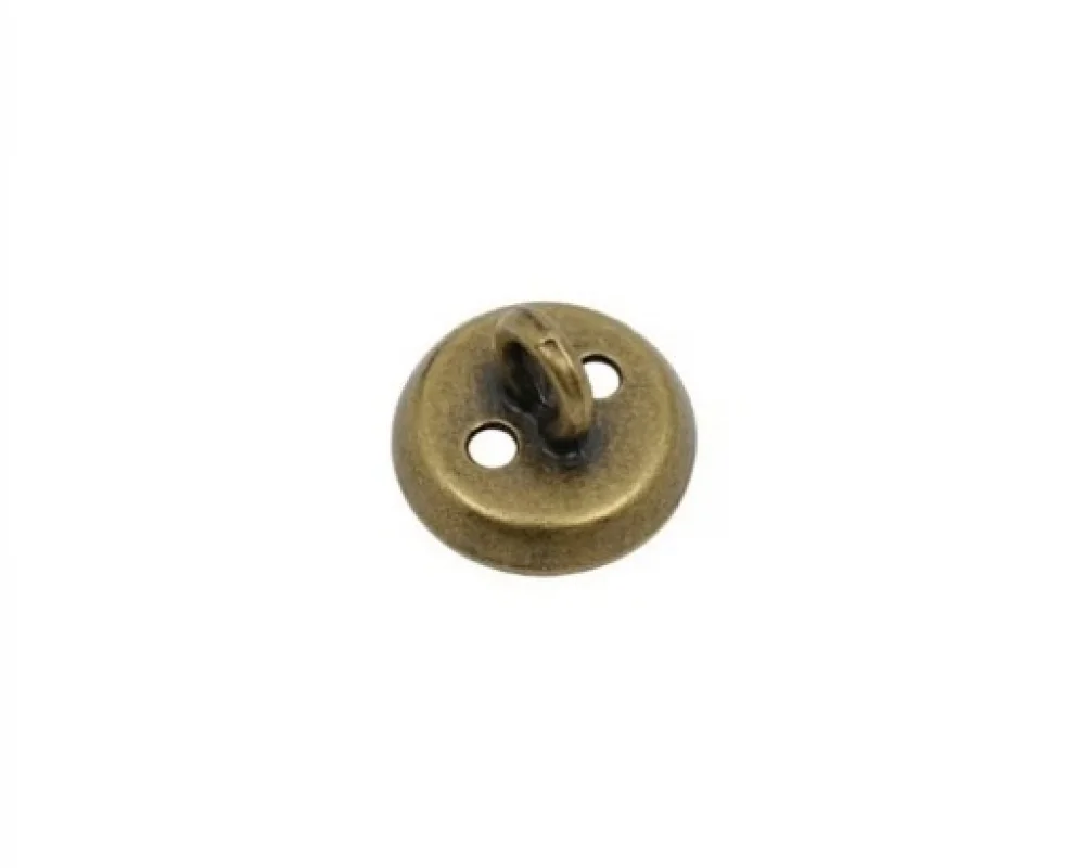 12.3 Mm Tel Ayak Düğme Çanak - Antik Sarı