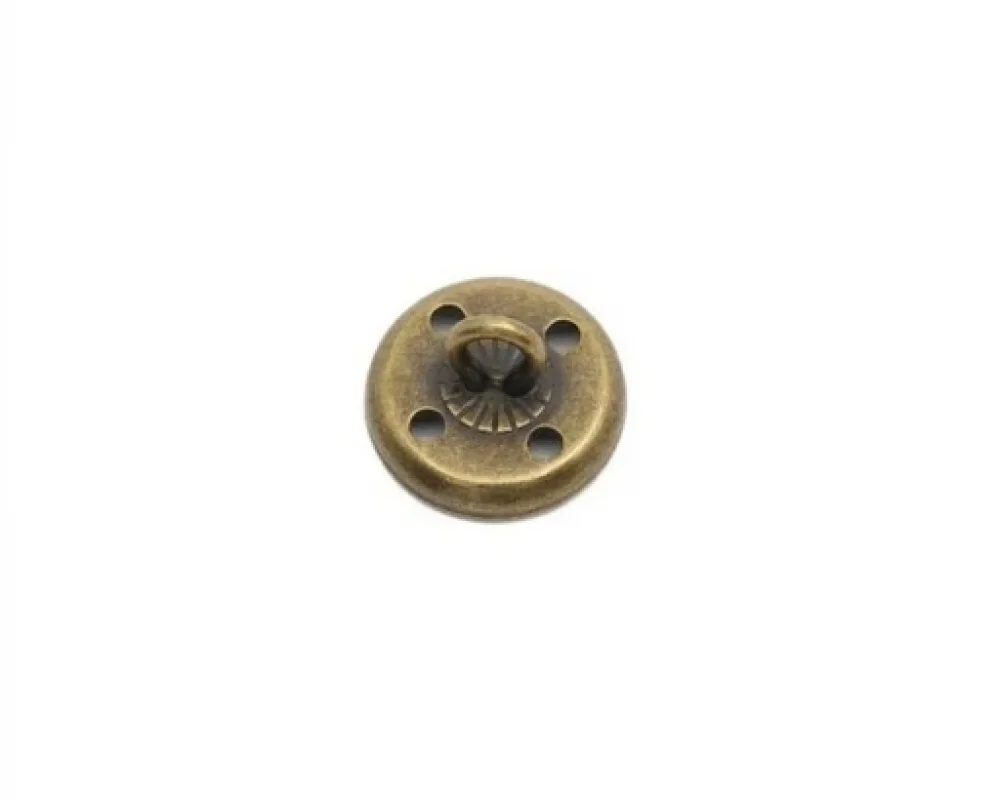 14.9 Mm Tel Ayak Düğme Çanak - Antik Sarı