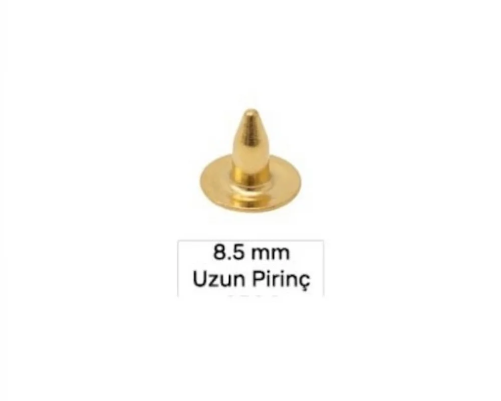 8.5 Mm Pirinç Çivi Uzun - Sıcak Sarı Free Nikel