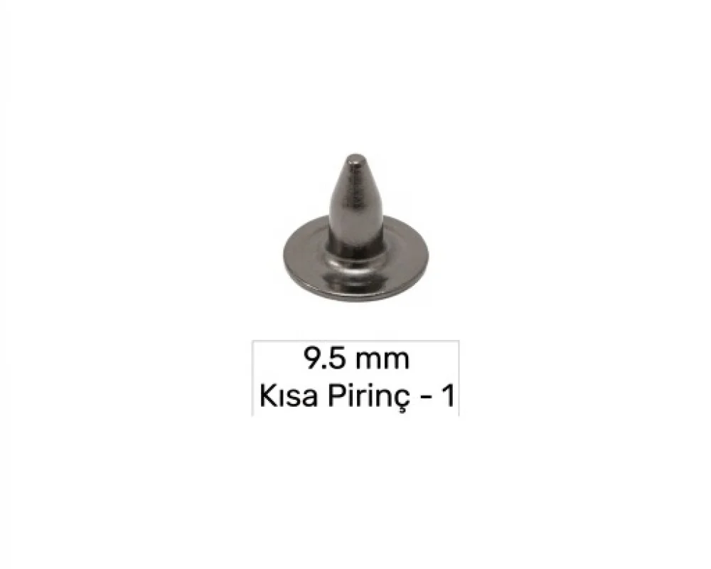 9.5 Mm Pirinç Kısa Çivi-1 - Siyah Free Nikel