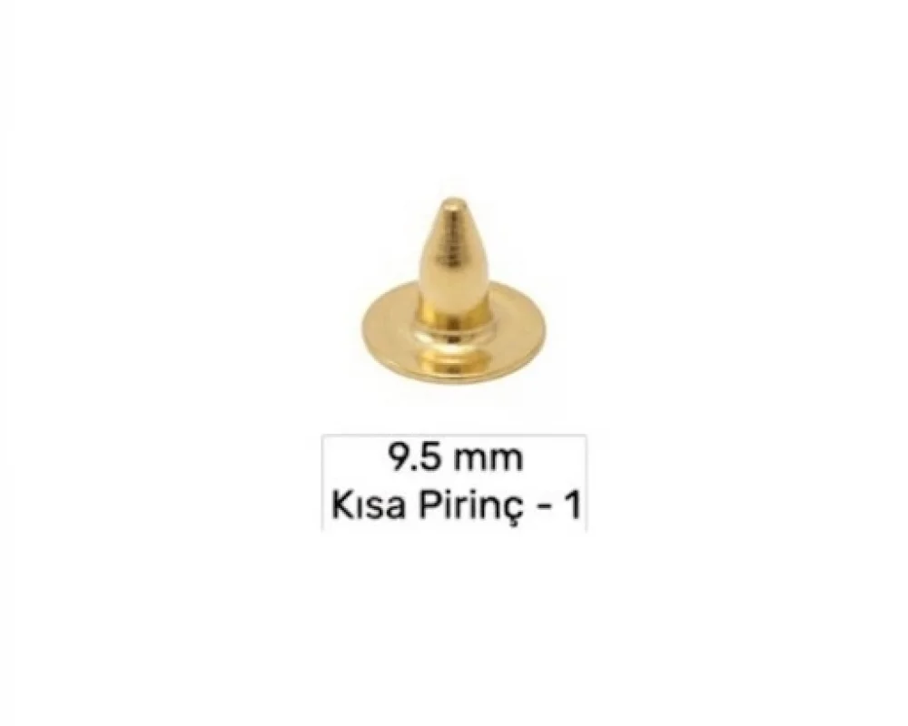 9.5 Mm Pirinç Kısa Çivi-1 - Sıcak Sarı Free Nikel