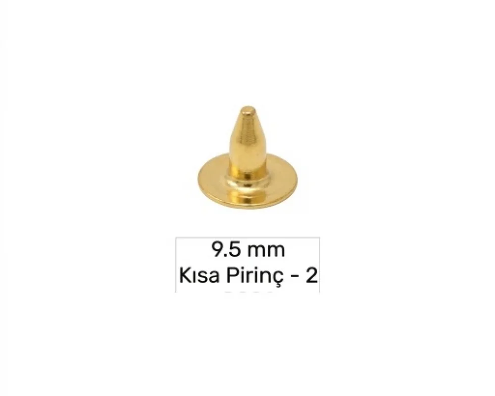 9.5 Mm Pirinç Kısa Çivi-2 - Sıcak Sarı Free Nikel
