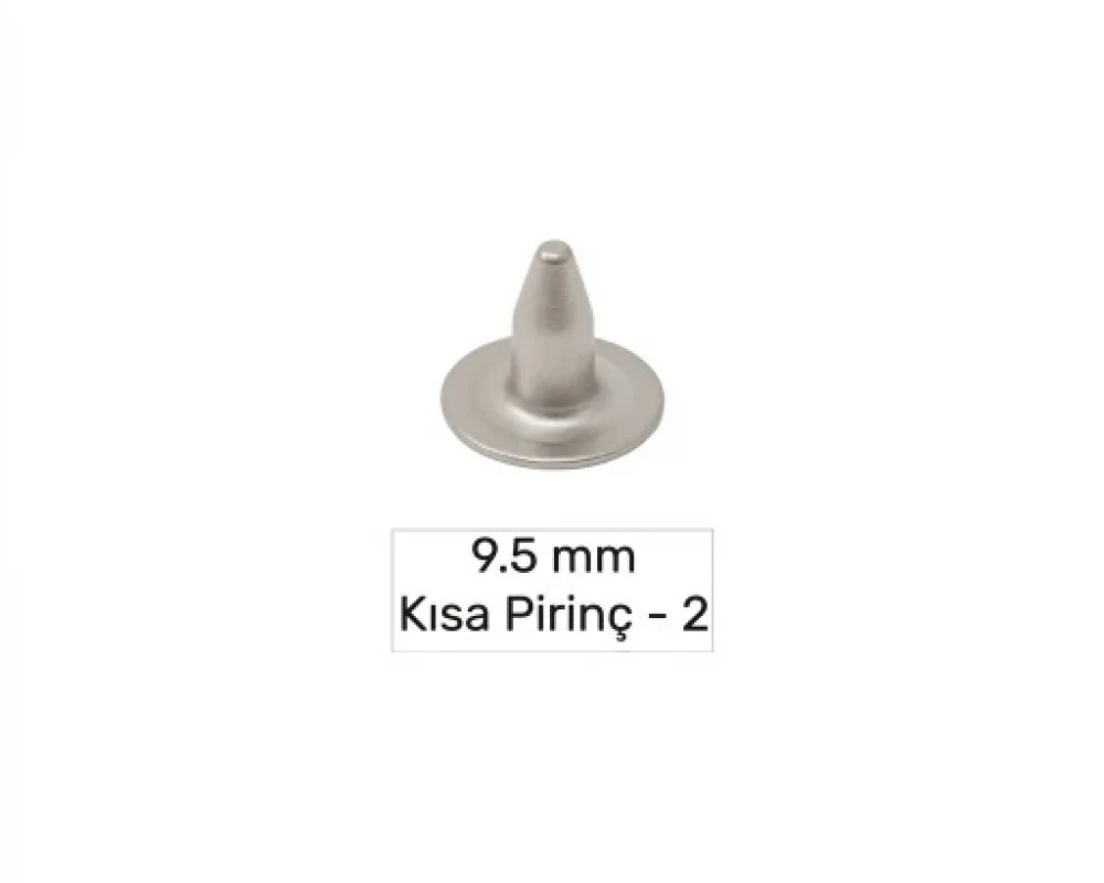 9.5 Mm Pirinç Kısa Çivi-2 - Mat Free Nikel