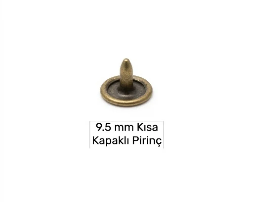 9.5 Mm Pirinç Çivi Kapaklı Kısa - Antik Sarı