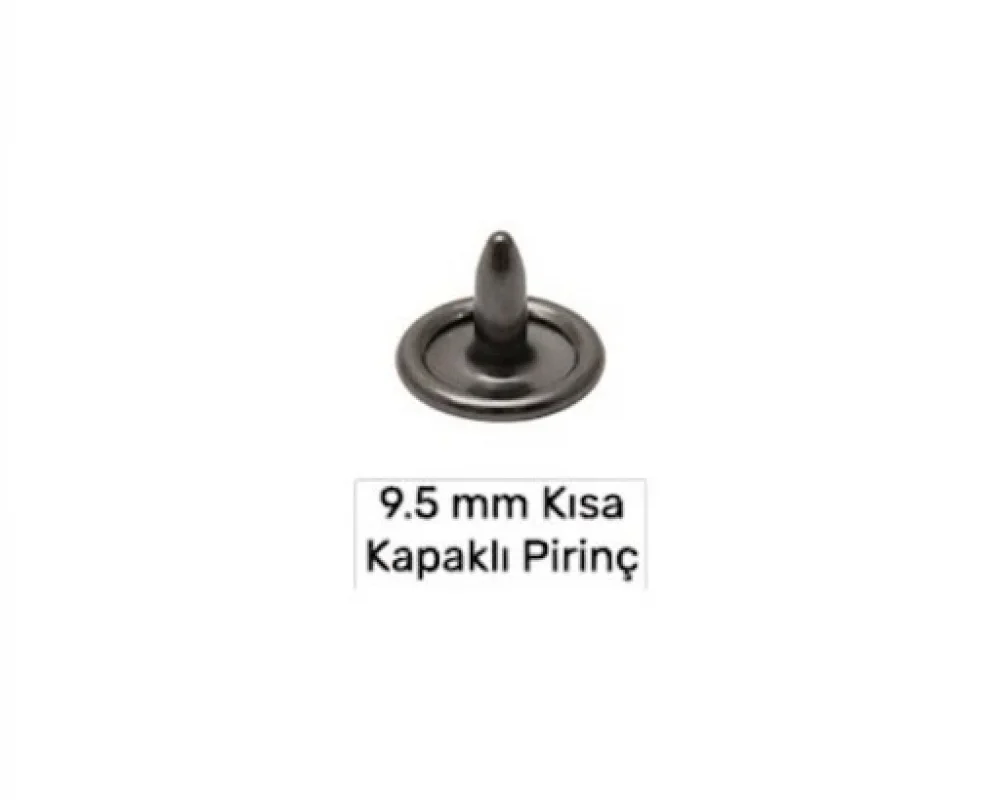 9.5 Mm Pirinç Çivi Kapaklı Kısa - Siyah Free Nikel