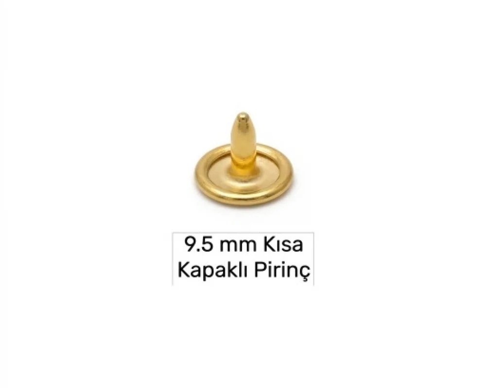 9.5 Mm Pirinç Çivi Kapaklı Kısa - Sıcak Sarı Free Nikel