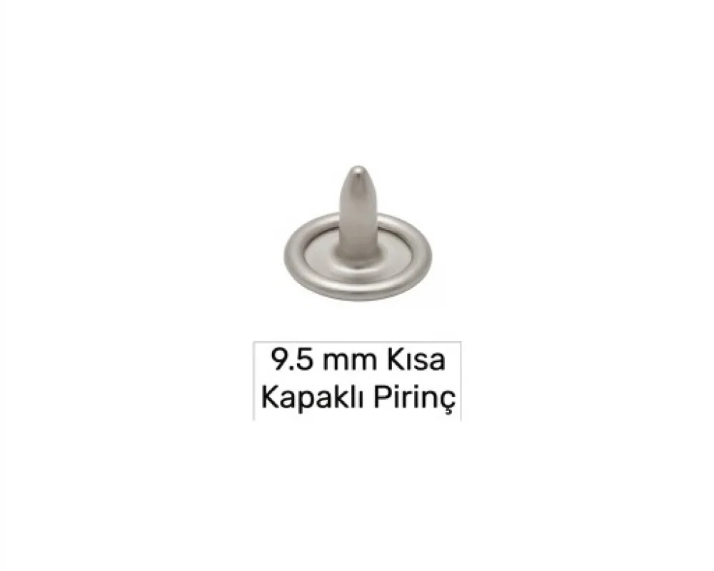 9.5 Mm Pirinç Çivi Kapaklı Kısa - Mat Free Nikel