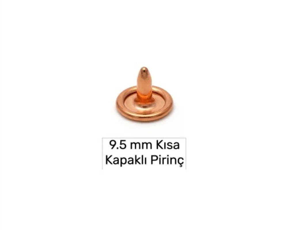 9.5 Mm Pirinç Çivi Kapaklı Kısa - Bakır
