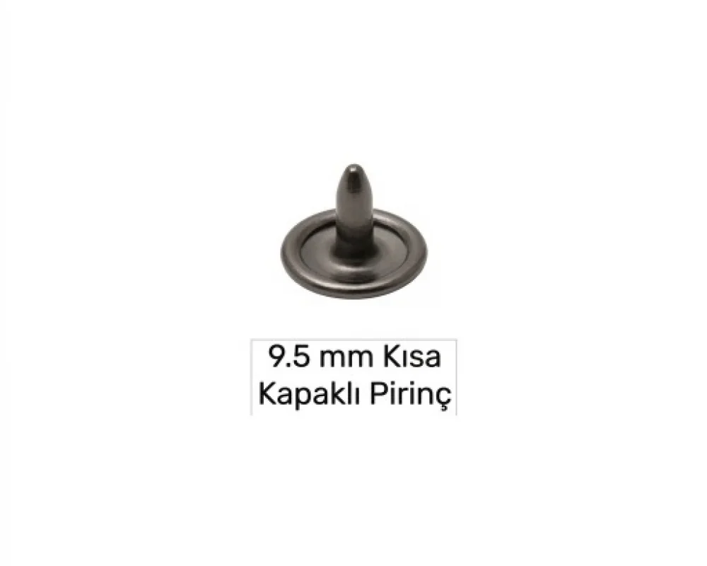9.5 Mm Pirinç Çivi Kapaklı Kısa - Siyah Nikel*