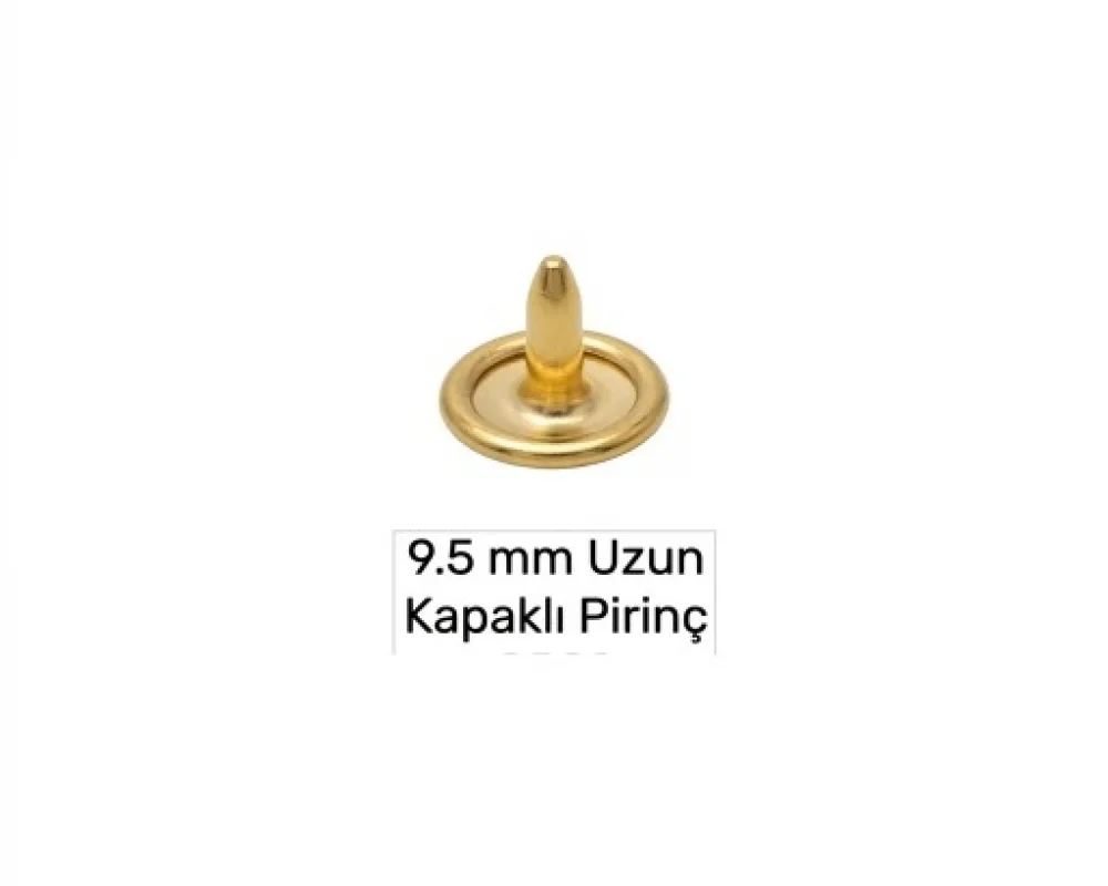 9.5 Mm Pirinç Çivi Kapaklı Uzun - Sıcak Sarı Free Nikel