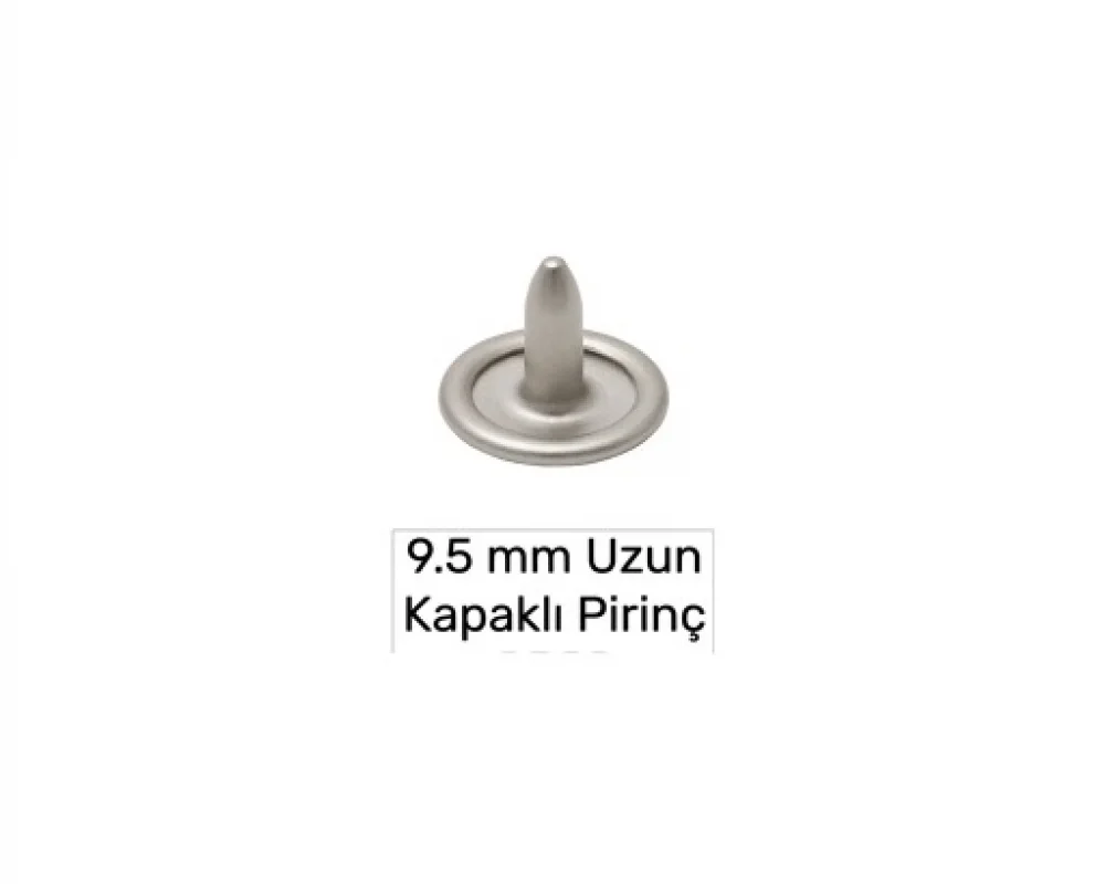 9.5 Mm Pirinç Çivi Kapaklı Uzun - Mat Free Nikel
