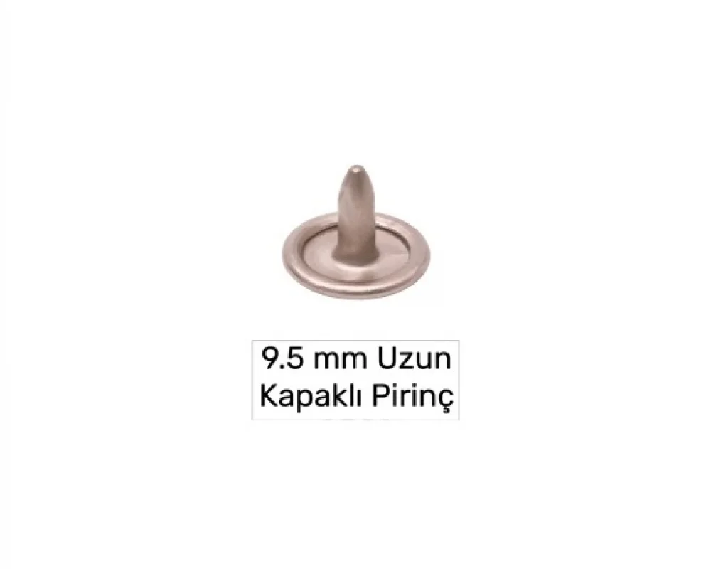 9.5 Mm Pirinç Çivi Kapaklı Uzun - Bakırlı Kalay