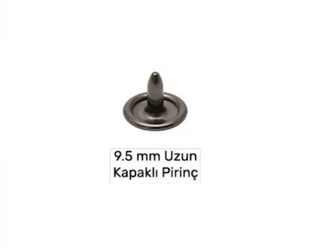 9.5 Mm Pirinç Çivi Kapaklı Uzun - Siyah Nikel*