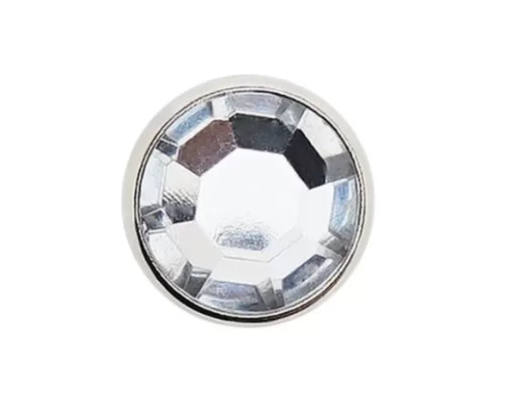 7.5 Mm Prong Snap Button Crystal Cap Part Long - Free Nikel