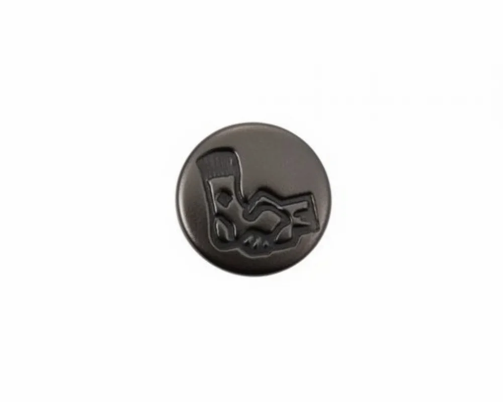 9.5 Mm Çorap Model Kapaklı Dişi Logolu - Siyah Nikel*