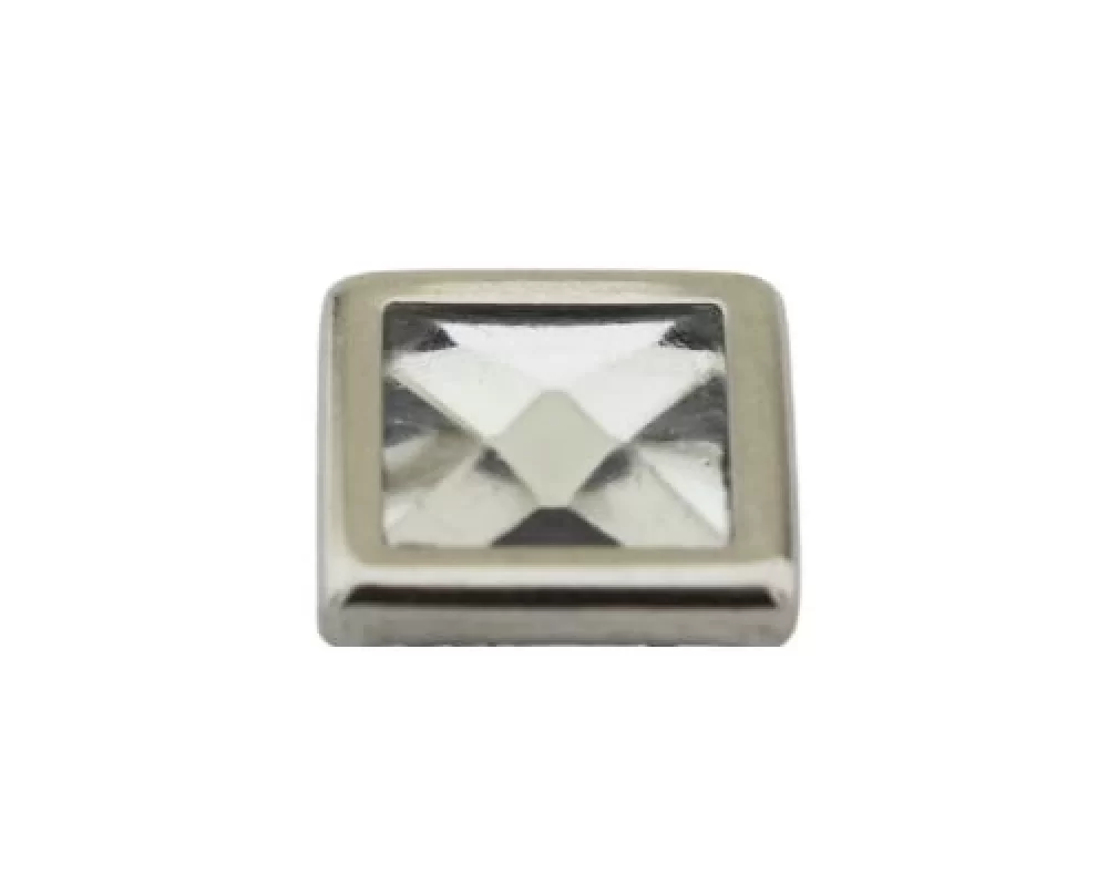 9.5 Mm Kare Taşlı Kafa Parça 9X9 Mm Klikıt Çıtçıt - Free Nikel