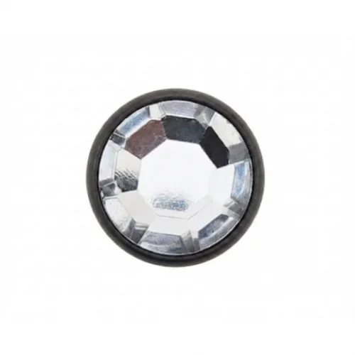 7.5 Mm Prong Snap Button Crystal Cap Part - Avrupa Siyah Oksit
