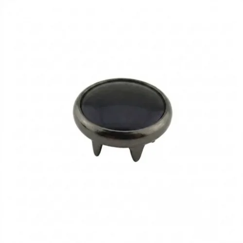 9.5 Mm Prong Snap Button Black Pearl Cap Part - Siyah Free Nikel