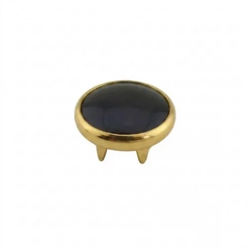 9.5 Mm Prong Snap Button Long Black Pearl Cap Part - Sıcak Sarı Free Nikel