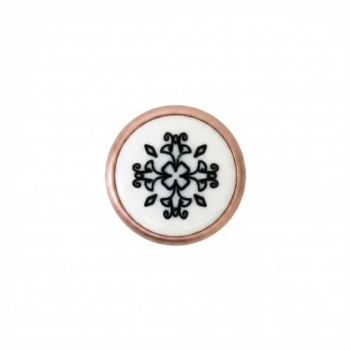 9.5 Mm Prong Snap Button Lasered Pearl Cap Part - Bakırlı Kalay