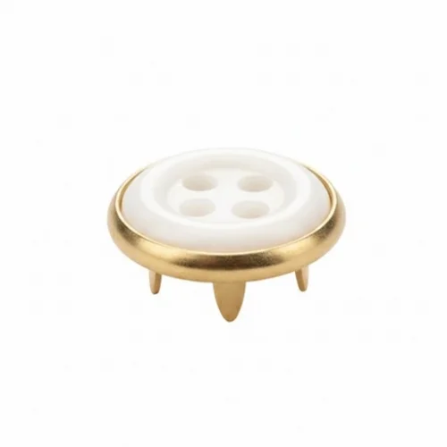 9.5 Mm Prong Snap Button With Button Design Marble Pearl Cap Part - Ham
