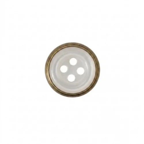 9.5 Mm Prong Snap Button With Button Design Marble Pearl Cap Part - Antik Sarı