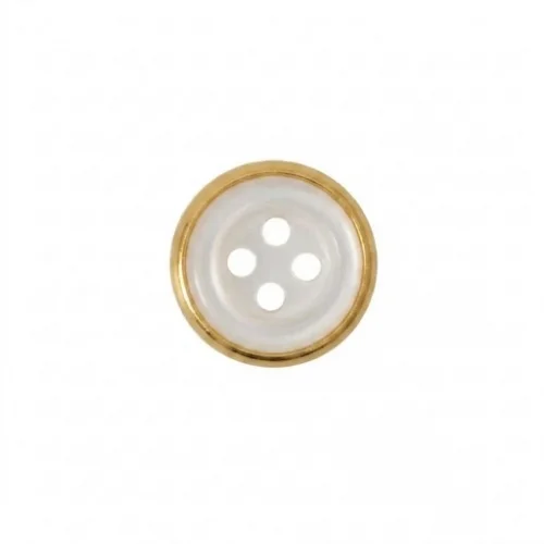 9.5 Mm Prong Snap Button With Button Design Marble Pearl Cap Part - Sıcak Sarı Free Nikel