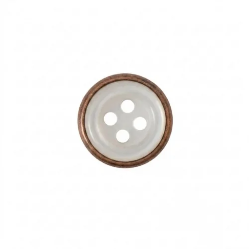9.5 Mm Prong Snap Button With Button Design Marble Pearl Cap Part Long - Bakır Oksit
