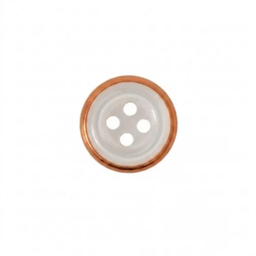 9.5 Mm Prong Snap Button With Button Design Marble Pearl Cap Part Long - Bakır