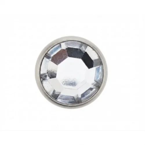 9.5 Mm Prong Snap Button Crystal Cap Part - Mat Free Nikel