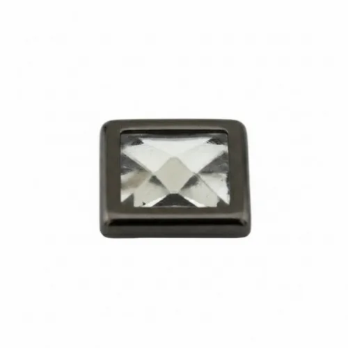 9.5 Mm Kare Taşlı Kafa Parça 9X9 Mm Klikıt Çıtçıt - Siyah Free Nikel