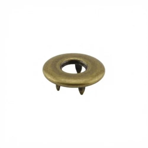 11.5 Mm Prong Snap Button Hollow Cap Part - Antik Sarı