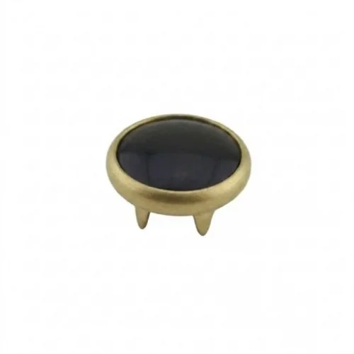 11.5 Mm Prong Snap Button Long Black Pearl Cap Part - Ham