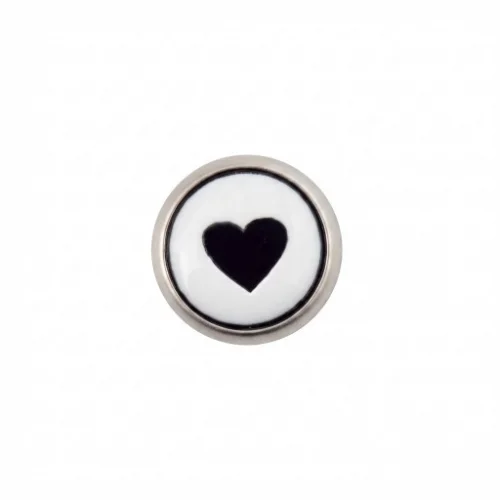 11.5 Mm Çift Kat Prong Snap Button Lasered Pearl Cap Part - Mat Free Nikel