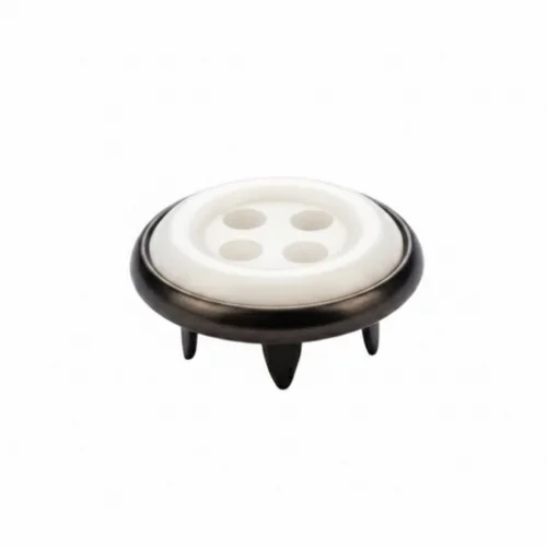 11.5 Mm Prong Snap Button With Button Design Marble Pearl Cap Part - Siyah Nikel*