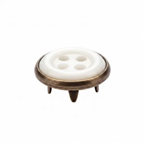 11.5 Mm Prong Snap Button With Button Design Marble Pearl Cap Part Long - Kalay Oksit