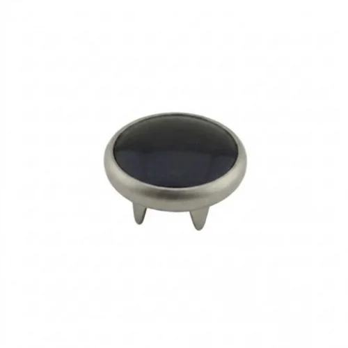 15 Mm Prong Snap Button Black Pearl Cap Part - Mat Free Nikel