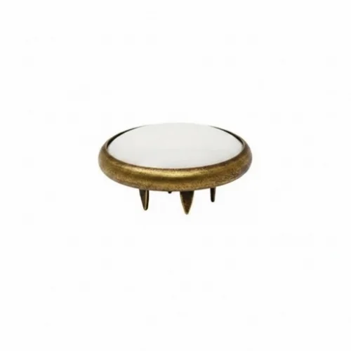 15 Mm Prong Snap Button Transparent Pearl Cap Part - Antik Sarı