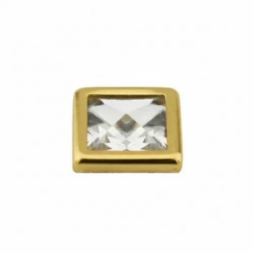 11X11 Mm Prong Snap Button Square Acrylıc Cap - Sıcak Sarı Free Nikel