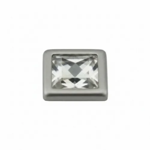 11X11 Mm Prong Snap Button Square Acrylıc Cap - Mat Free Nikel