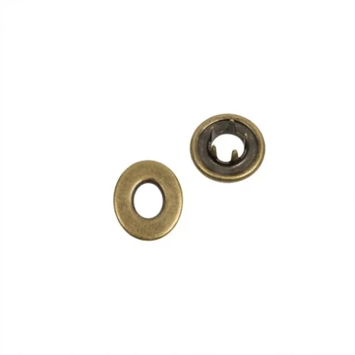 16 Mm Prong Snap Button Hollow Cap Part (10.5 Mm Kesicili) - Antik Sarı