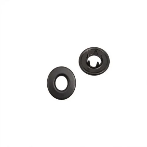 16 Mm Prong Snap Button Hollow Cap Part (10.5 Mm Kesicili) - Avrupa Siyah Oksit