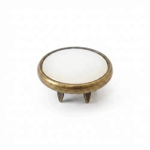 21 Mm Prong Snap Button Pearl Cap Part - Antik Sarı