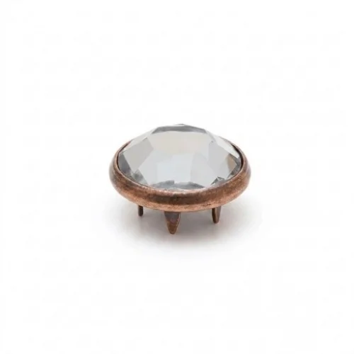 21 Mm Prong Snap Button Crystal Cap Part - Bakır Oksit