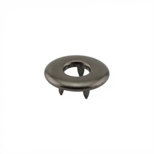 17 Mm Prong Snap Button Hollow Cap Part - Siyah Nikel*