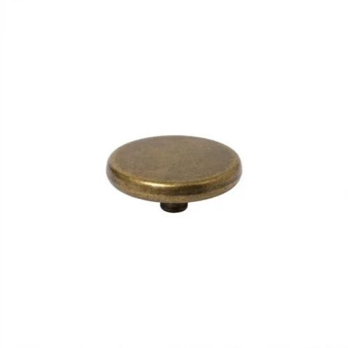 17 Mm Spring Snap Button Coin Cap Part - Antik Sarı