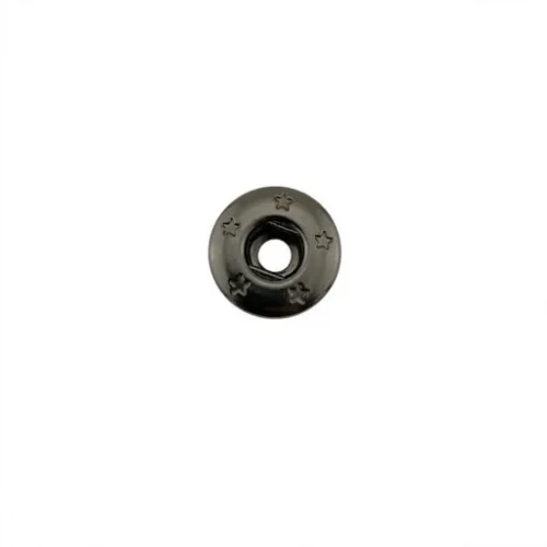 Spring Snap Button Socket Part ( Five Star Patterned ) - Siyah Nikel*