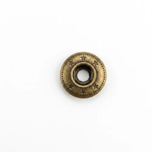 Spring Snap Button Socket Part Standart (Six Star Socket Logo) - Antik Sarı