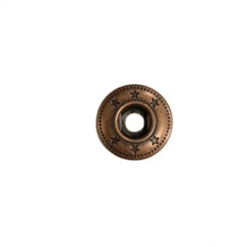 Spring Snap Button Socket Part Standart (Six Star Socket Logo) - Bakır Oksit