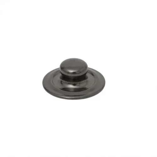Caas 125 Flat Type Spring Snap Button Stud Part - Siyah Free Nikel